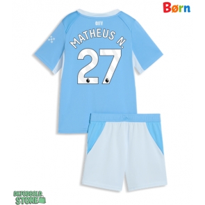 Manchester City Matheus Nunes #27 Replika Babytøj Hjemmebanesæt Børn 2026-27 Kortærmet (+ Korte bukser)